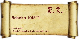 Rebeka Kál névjegykártya